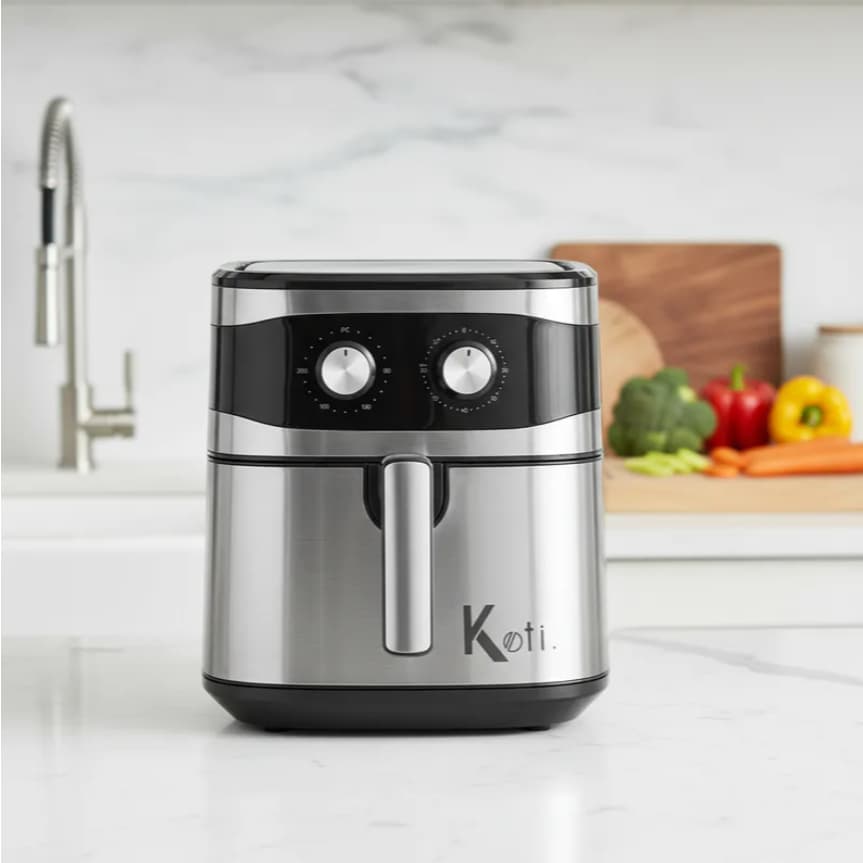 Fritadeira Elétrica 6,5l 1500w Preta E Inox 110v Ou 220v