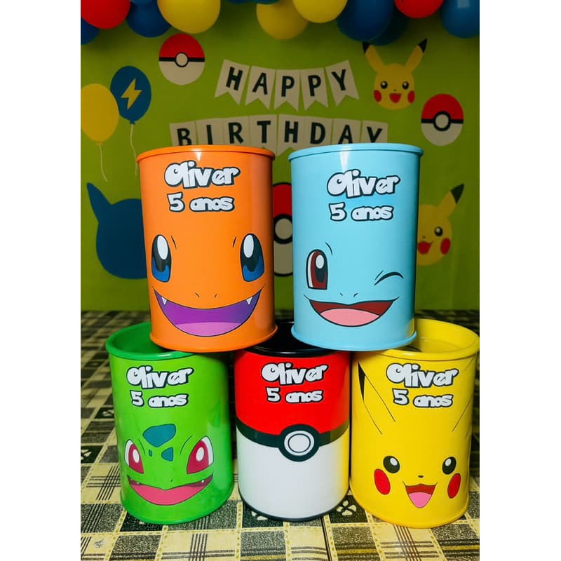 10 Cofrinho Personalizado Pokemon