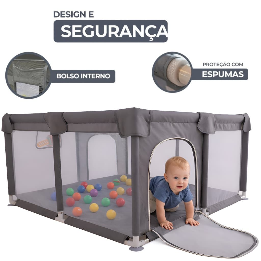 Chiqueirinho cercadinho de bebê menino menina divertido seguro e resistente