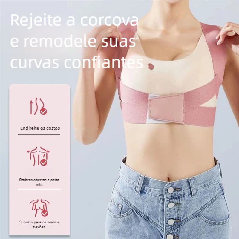 Correção de Postura Anti-Corcunda Excelente - Alça Invisível Angulada Ergonômica para Ombros