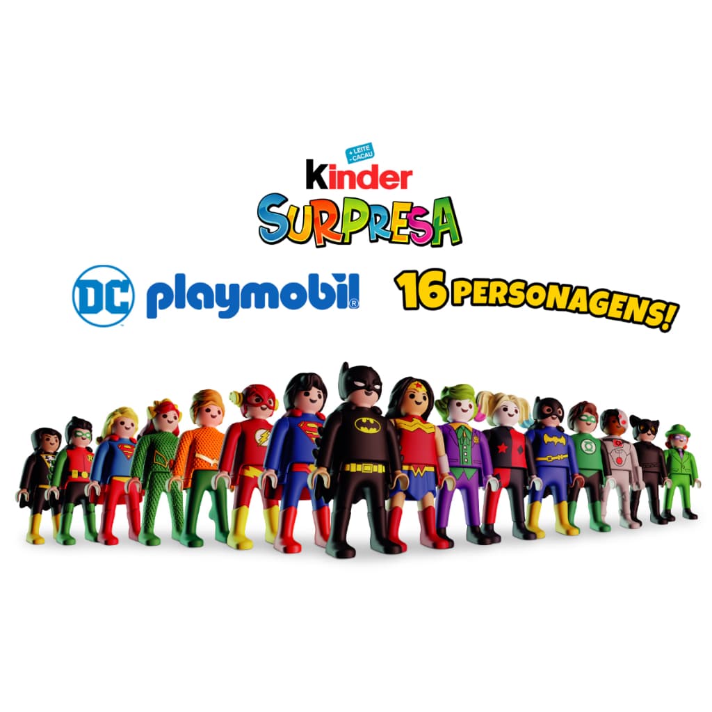 DC PlayMobil Miniaturas colecionáveis Kinder Ovo