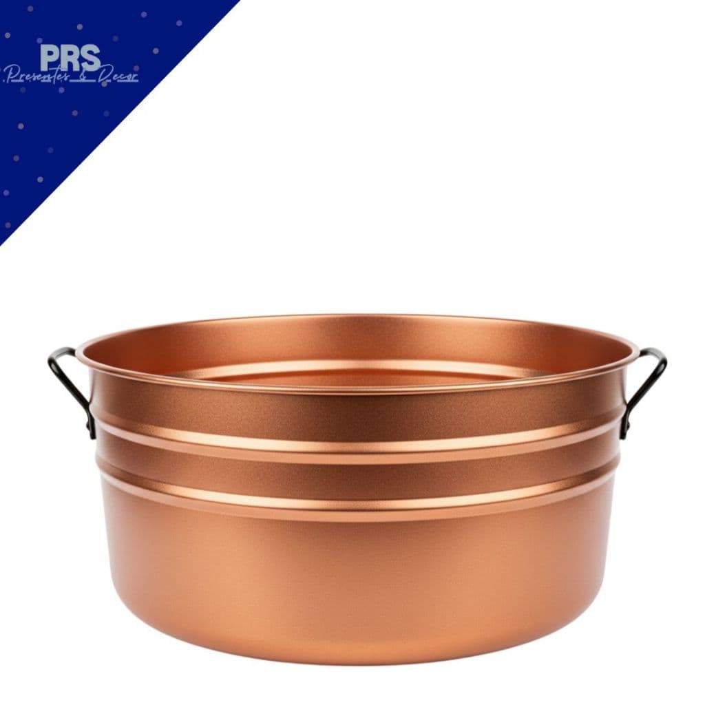 Tina Escalda Pés Ofuro Em Aluminio Pedicure Banho Bebe Ofuro Newborn 9 Litros Bacia