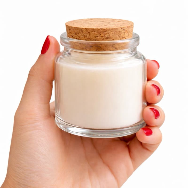 Kit Potinhos de Vidro 45ml Rolha Cortiça para Lembrancinhas Mini Vidros Velas Artesanato Decoração