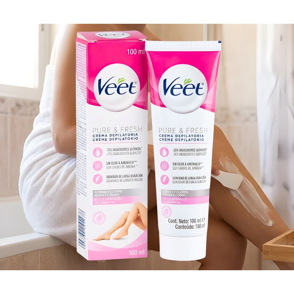 Creme Depilatório Veet Pure & Fresh Pele Normal - 100ml - Envio Imediato