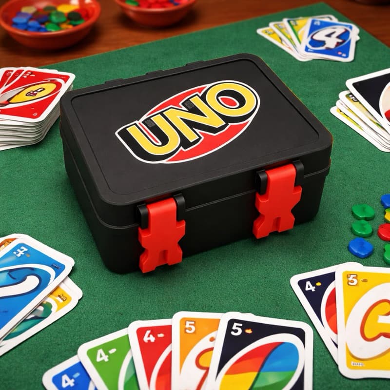 Caixa Box para Uno Baralho Case Jogo Uno Box Proteção Organizador