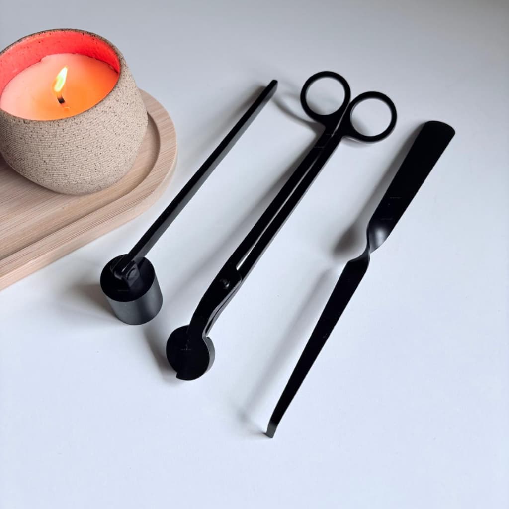 Kit 3 Un Tesoura Abafador e Centralizador de vela