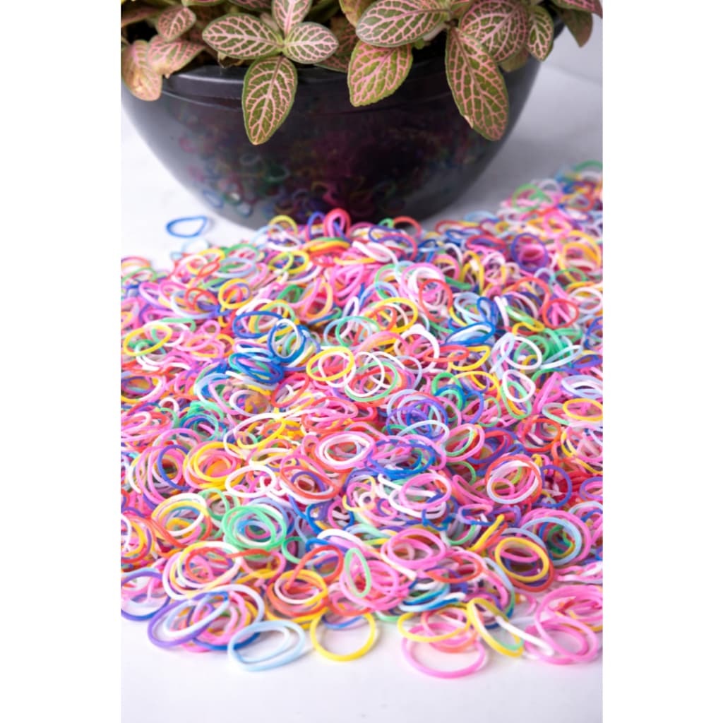 Elásticos Silicone para Penteado Premium -1000 unidades - Infantil - Banho e Tosa/Pet Shop - Pulseira