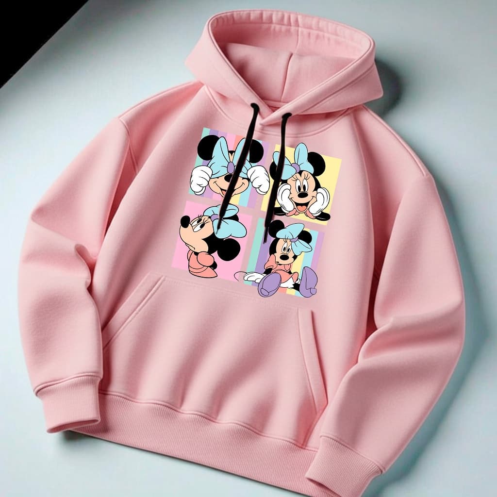 Moletom Infantil Minnie Quadros Super Macio | Quentinho, Confortável e Estiloso | 2 ao 16
