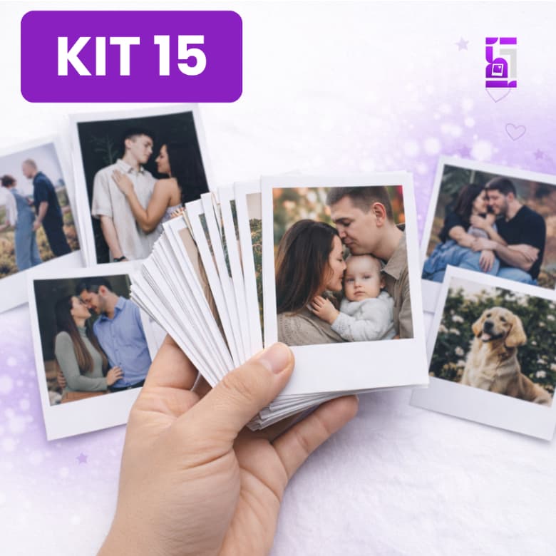 Mini Foto Kit 15 unidades - Cabe na capinha de Celular - Alta qualidade - SEM LEGENDAS