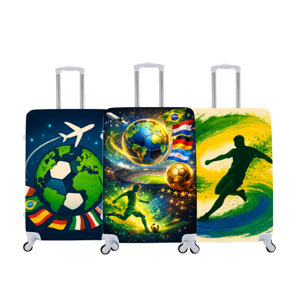Capa de Mala Tema Futebol – Viaje Torcendo com Estilo!