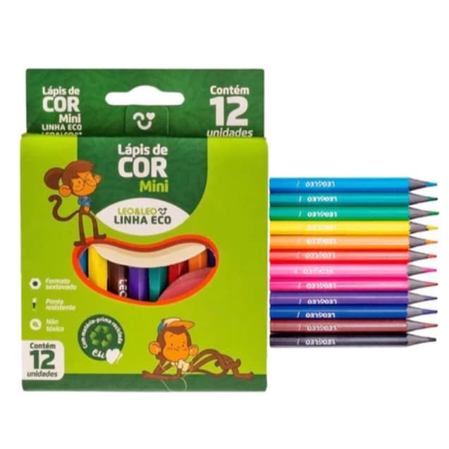 Kit 1/2/3/5 Caixas de Lápis de Cor Mini Caixa com 12 Cores cada Escolar Lembrancinha Kit Festa