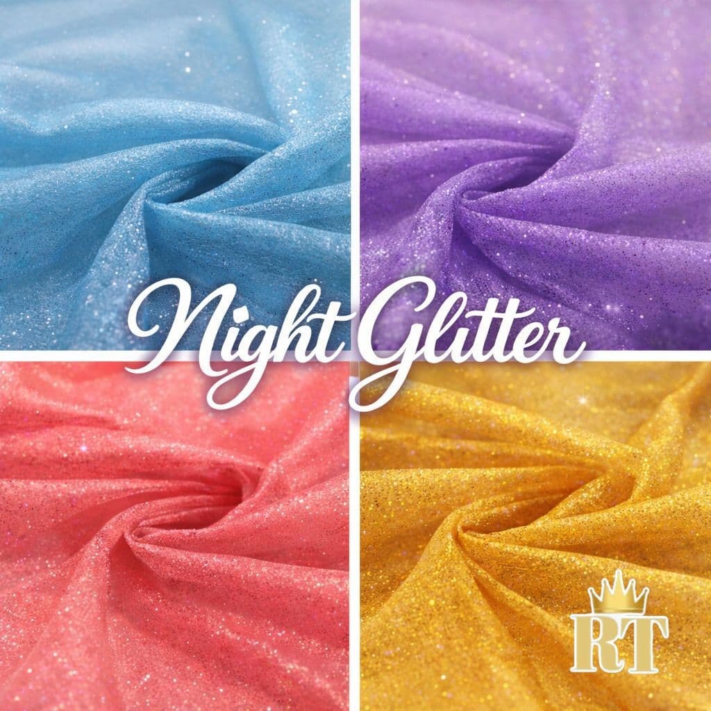 1 Metro De Tecido Crepe Glíter "night glíter" 1m X 1,50m