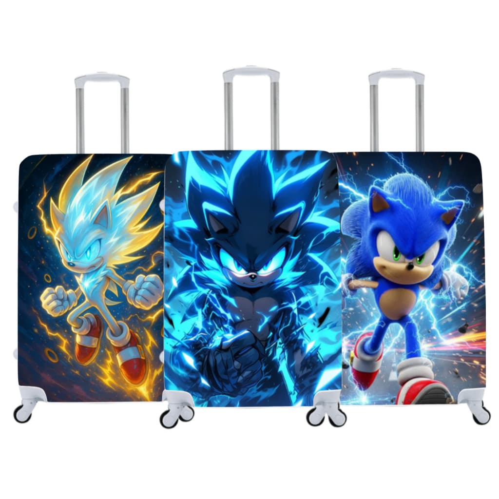 Capa De Mala Personalizada Sonic Viagens Bagagens