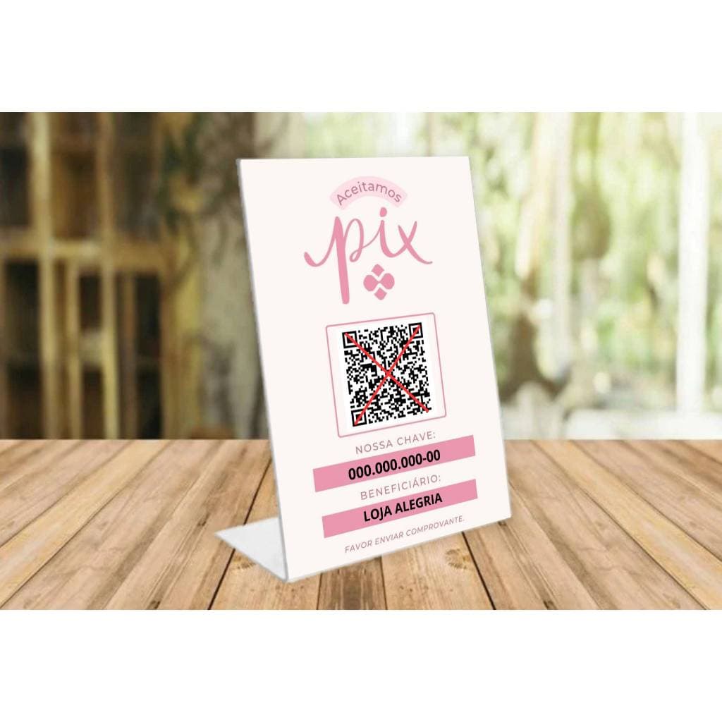 Placa Pix Display Simples para Pagamentos Personalizada