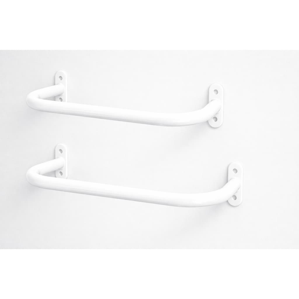 Barra De Apoio Em Aço Mini Corrimão De Parede BRANCO - 2 Peças