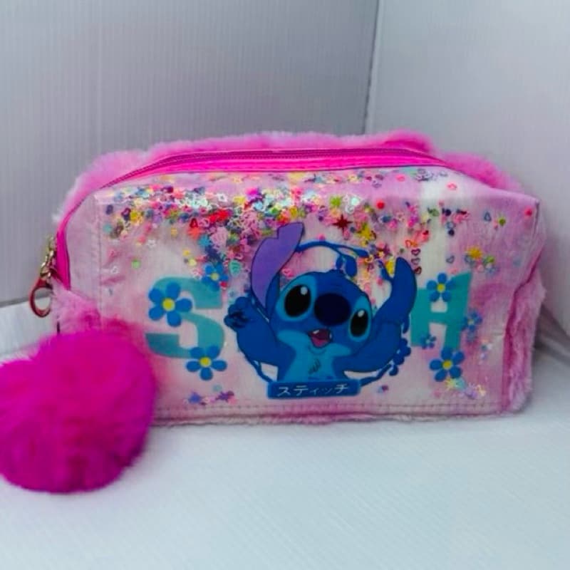 Estojos infantil de pelucia "Stich" - Estojo macio e brilhante