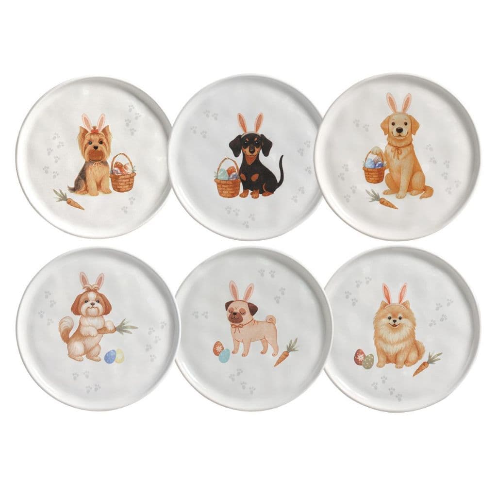 Prato de Sobremesa Doguinhos Cães Fofos Páscoa Porto Brasil - INDIVIDUAL