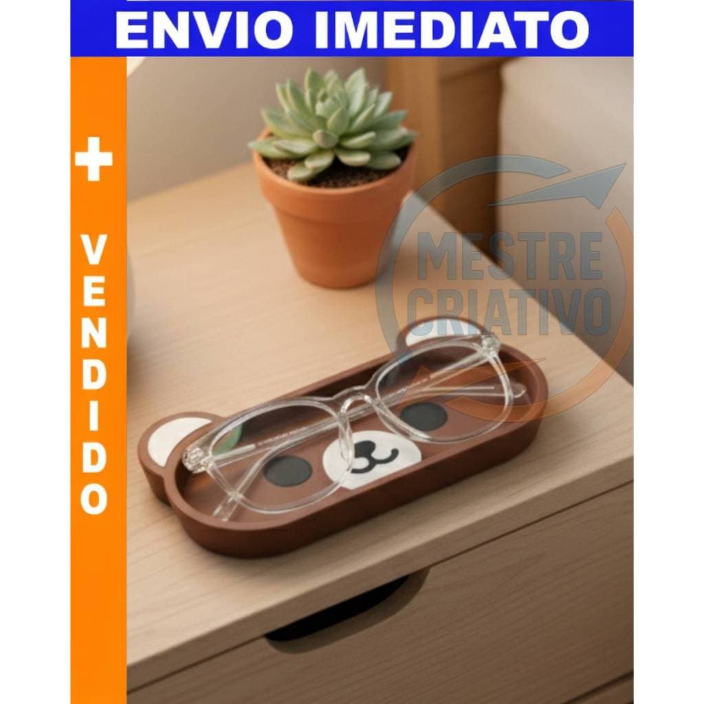 Porta Óculos Decorativo de Animais 3D – Gato, Panda e Ursos Suporte Criativo para Óculos de Mesa