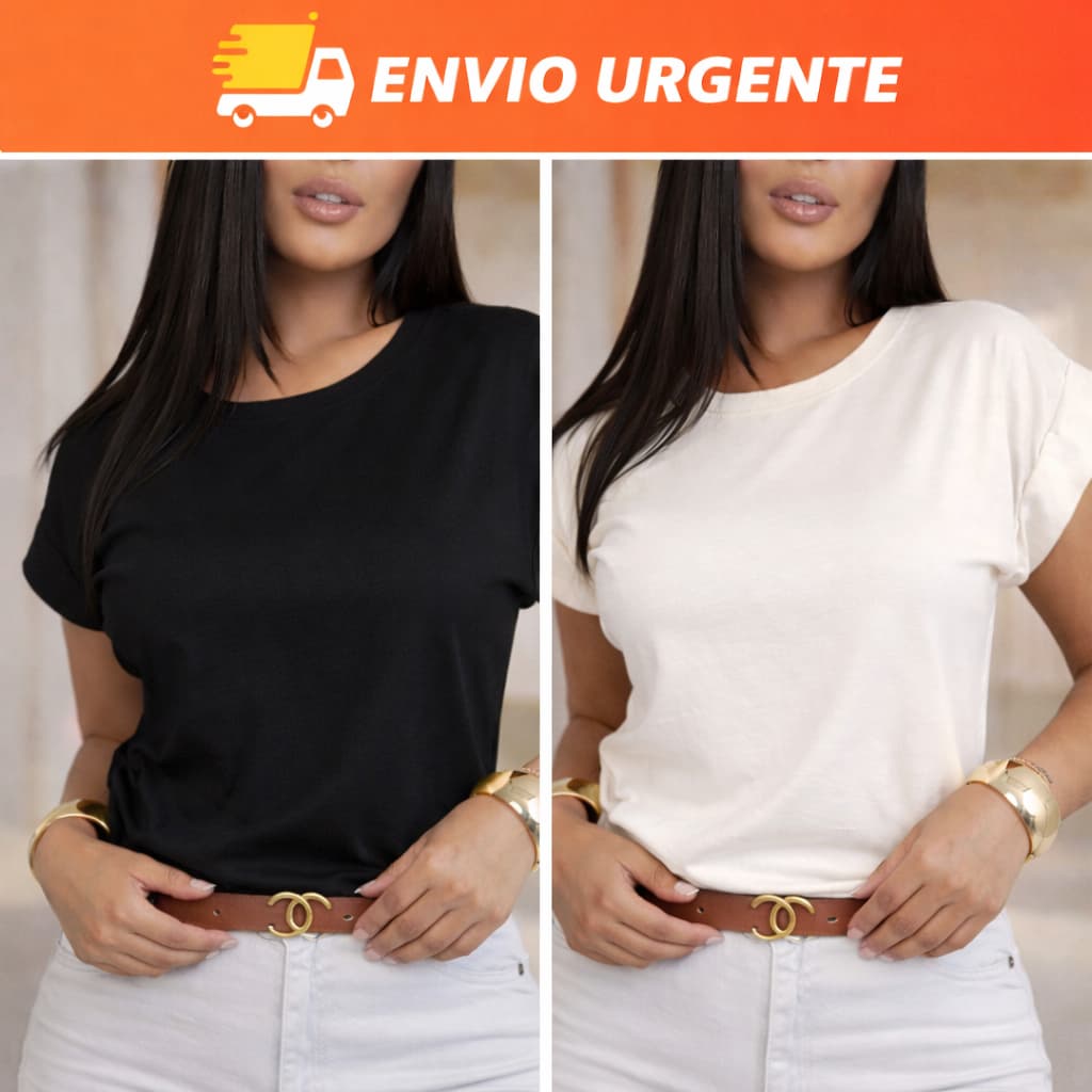 KIT 2 Blusa Feminina T-shirts Manga Japonesa Dobrada Premium Estilosa Tendencia 2026