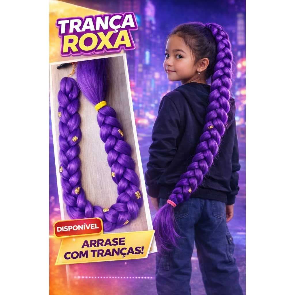 Jumbo roxo para trança guerreiras K-pop Rumi Hunters