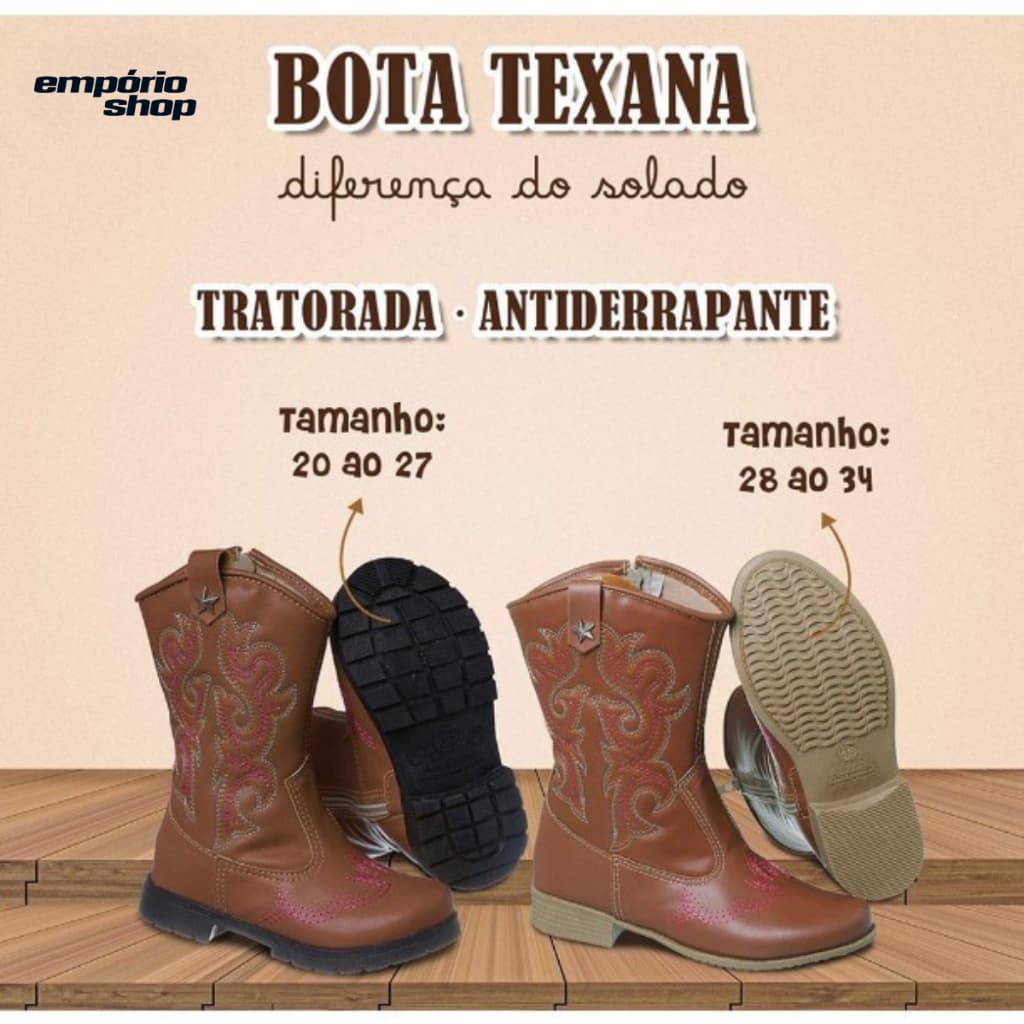 Bota Texana Menina Feminina Infantil Saltinho Baixa Médio Cano Longo Country Confortável Moda Atual