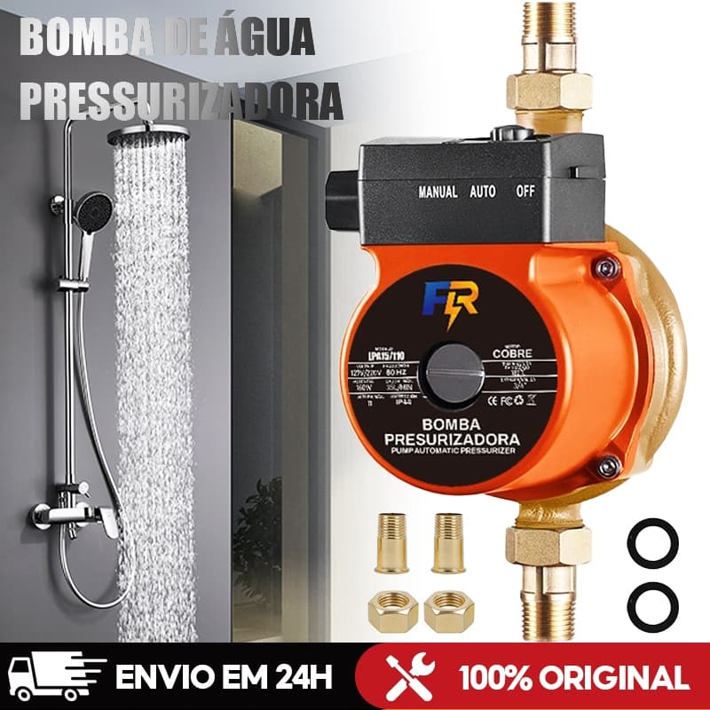 Bomba Cobre/Ferro D’Água Pressurizadora 125/160 Watts 127v ou 220v