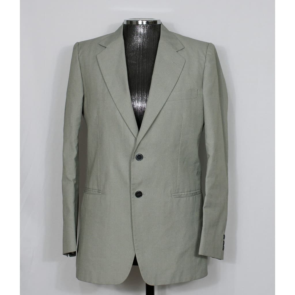 Blazer social alfaiataria masculino cinza risca de giz - Veste 46 - Ref. 5406 (brechó)
