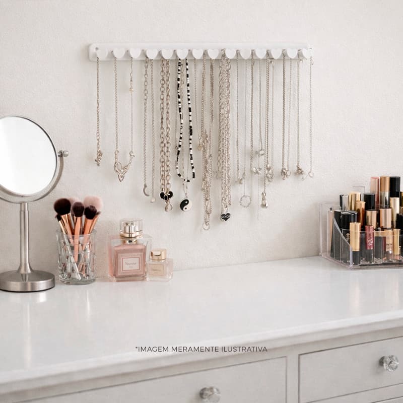 Organizador de Colares e Bijuterias com Suporte Coração – Porta Joias, Anéis e Pulseiras