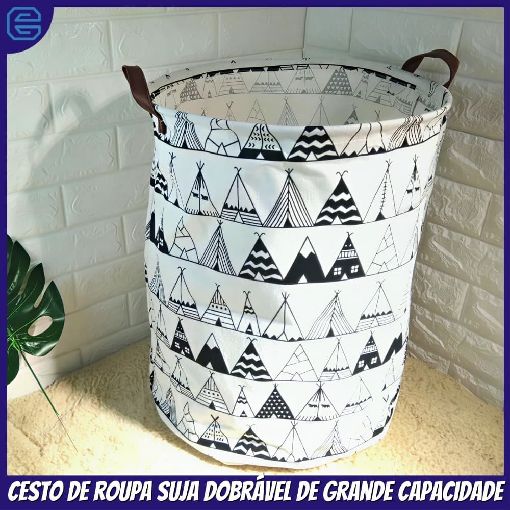 Cesto de roupa suja dobrável de grande capacidade Armazenamento e organização de roupas