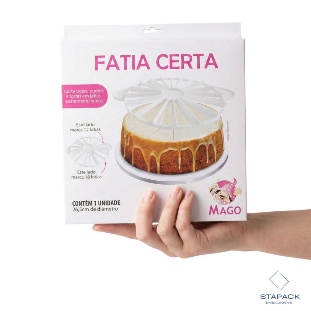 Cortador de Bolo Fatia Certa, Para Bolos e Tortas MAGO Confeitaria