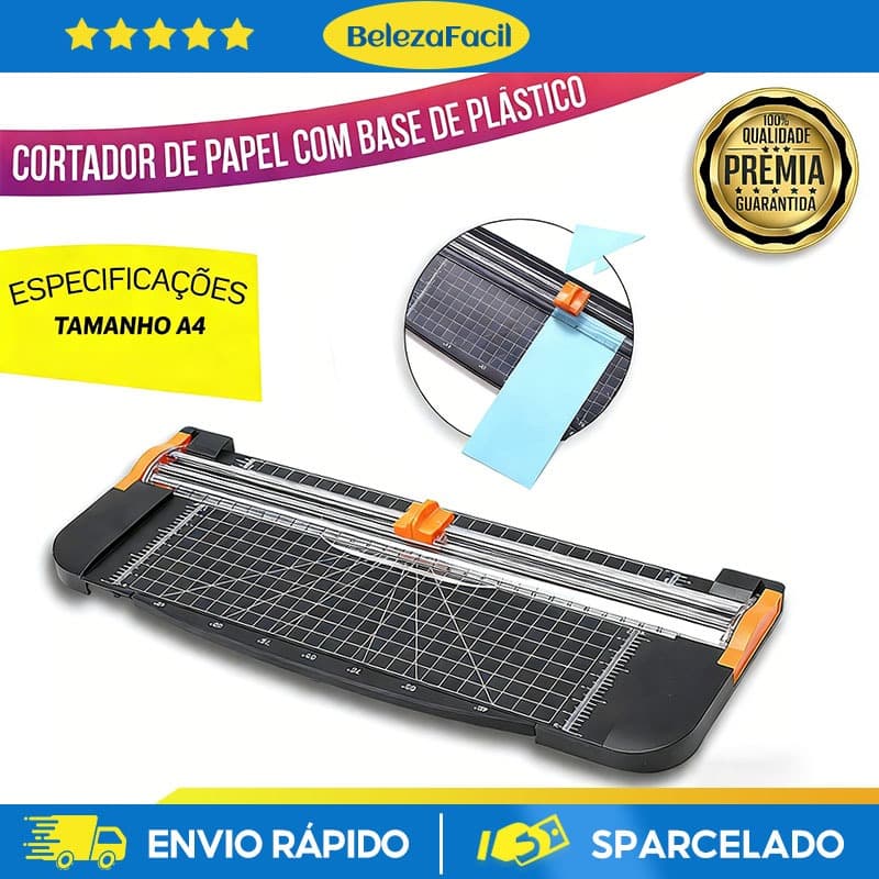 Guilhotina de Papel A4, Régua de Corte, Ferramenta para Scrapbooking, Papel Artesanal, Cupons, Etiquetas e Cartolina