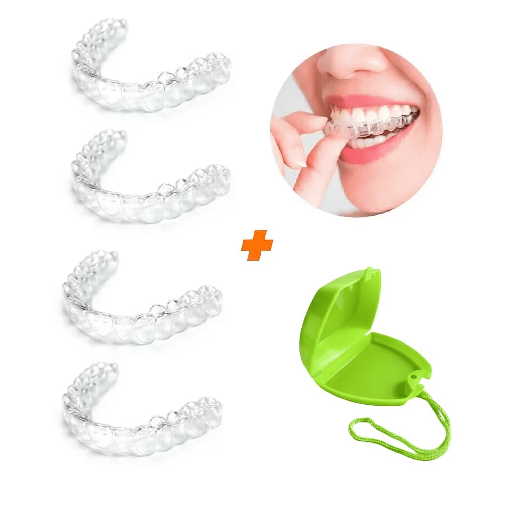 04 Placas de Silicone Moldável Aparelho Inferior e Superior