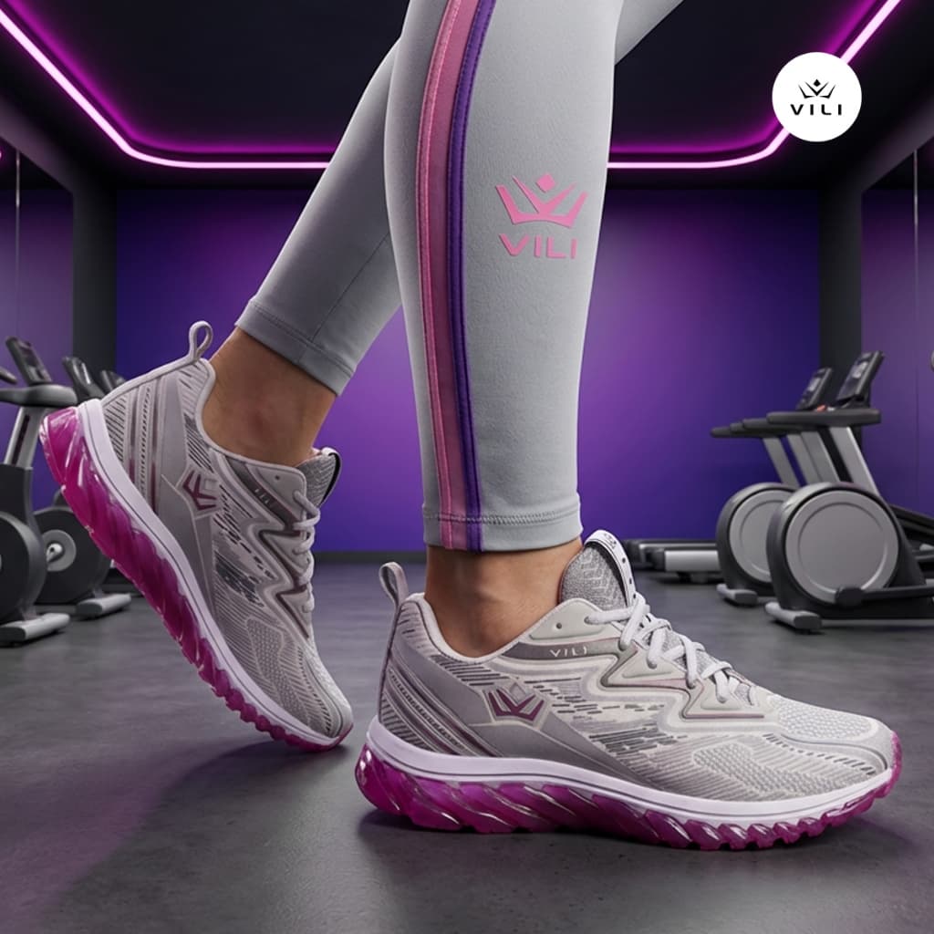 Tênis Feminino Vili Olimp Two Esportivo Caminhada Cinza Prata
