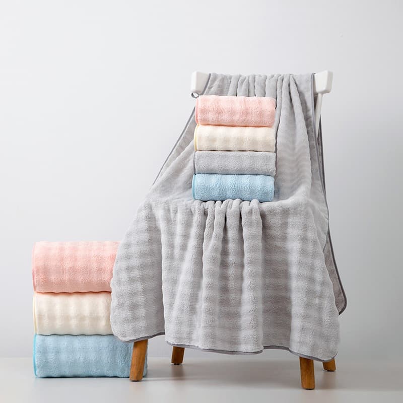 Toalha de Banho Ultra Absorvente 70x140cm em Microfibra Grossa ， Não Solta Fiapos, Seca Rápido