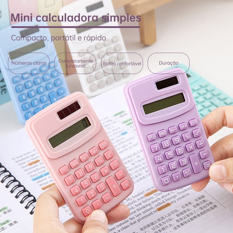 Mini calculadora estudante papelaria escritório especial calculadora de aparência avançada