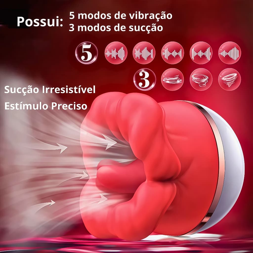 Vibrador Feminino Sugador Boca Com Lingua Oral Clitoris Mais Vendido Mamilo