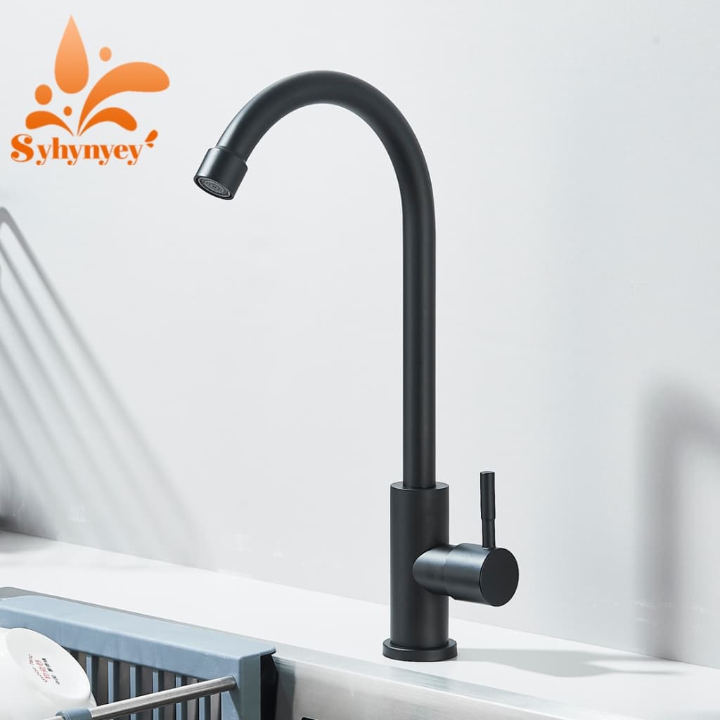 Torneira para casa de banho/cozinha, bico giratório de 360°, torneira de água fria