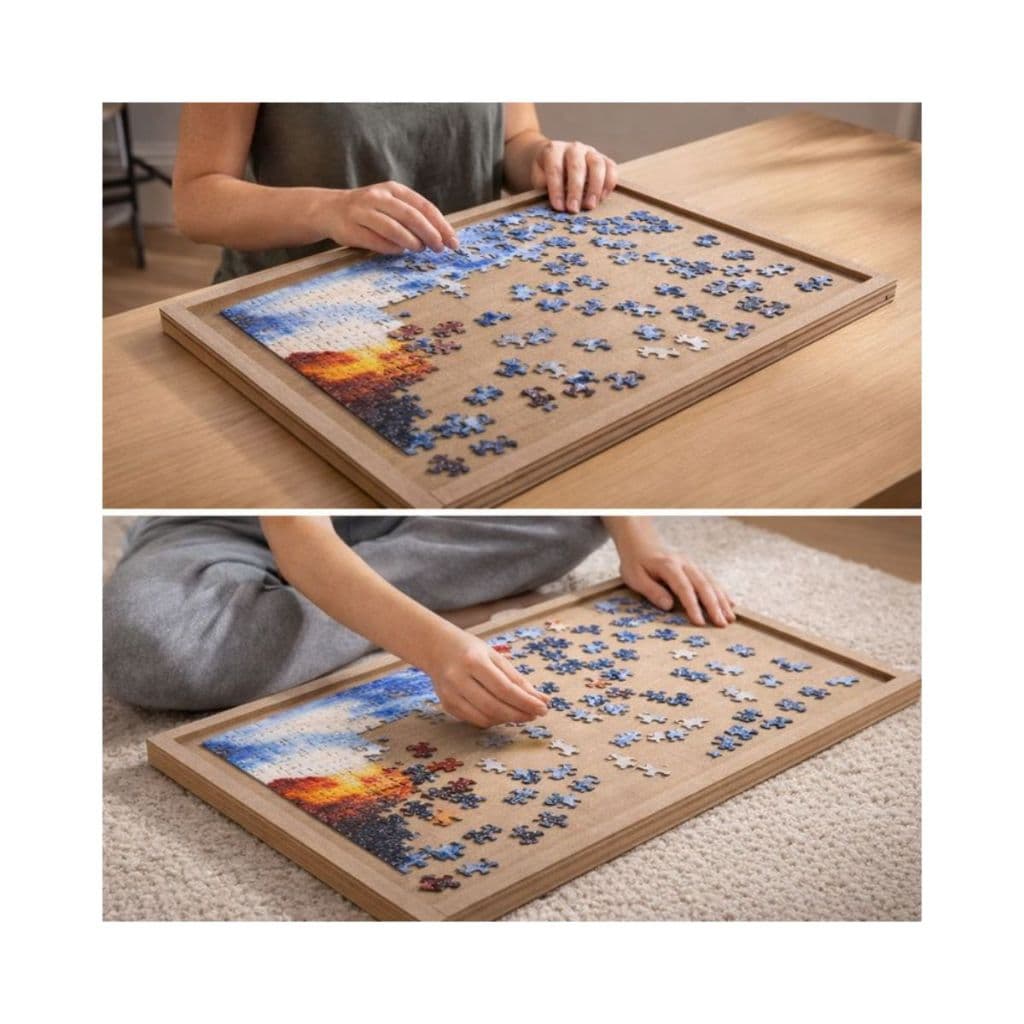 Base de Apoio para Quebra-Cabeça em MDF Estrutura Reta e Estável