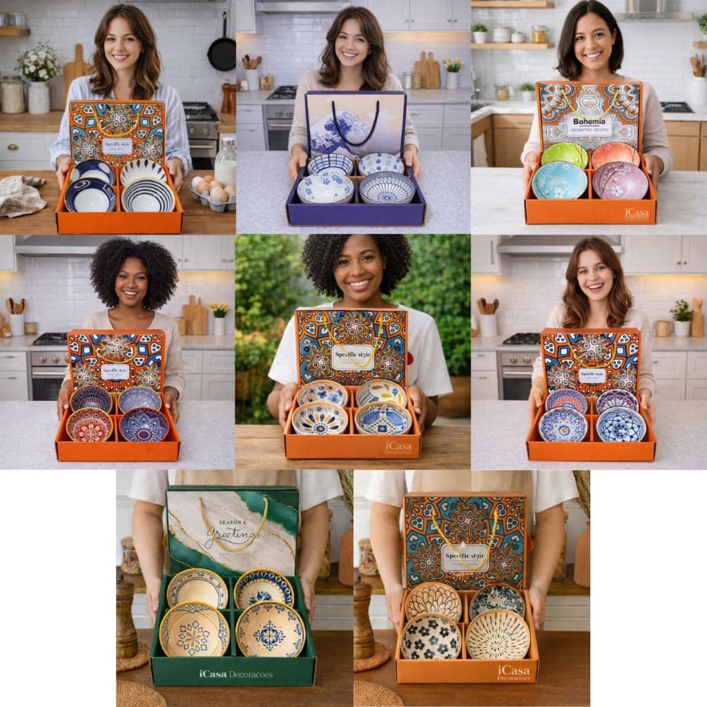 Kit 4 Bowl Tigela Tigelinha Porcelana Chinesa Sopa Caldos Sushi Petiscos Vários Modelos sua Escolha