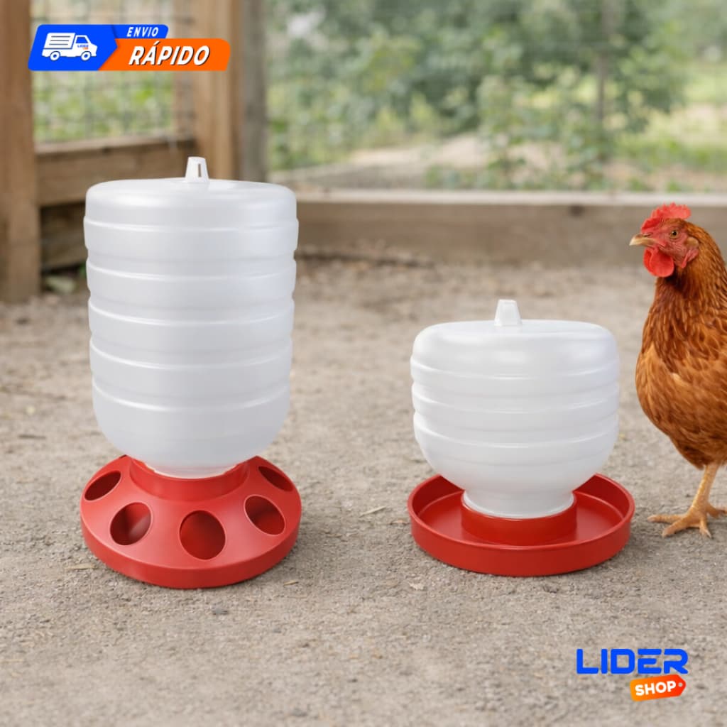 Kit Comedouro 1,5kg e Bebedouro 1L Franguinho para Aves Galinhas Pintinhos Automático