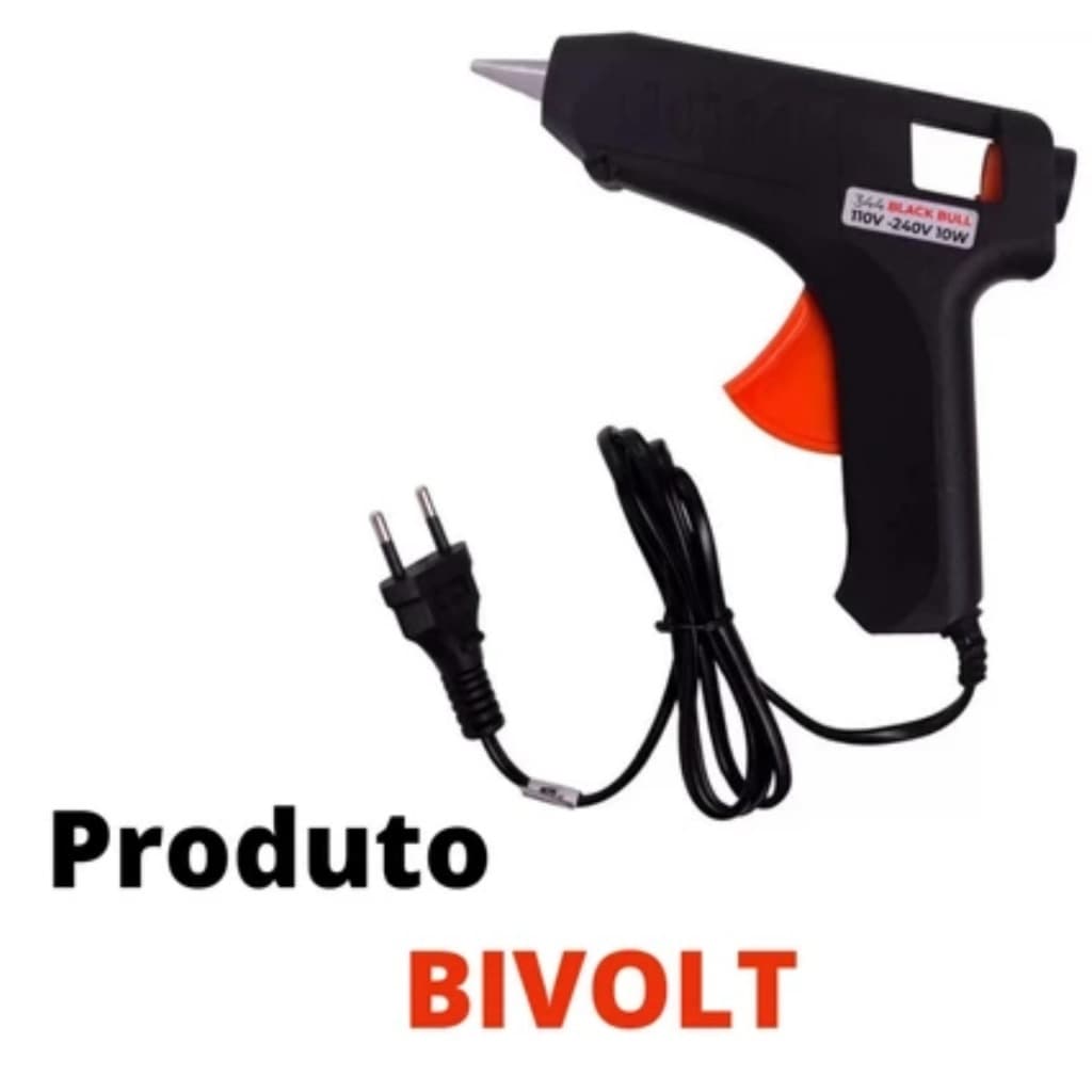 Pistola Bivolt Cola Quente Profissional Artesanato Escolar Escritório