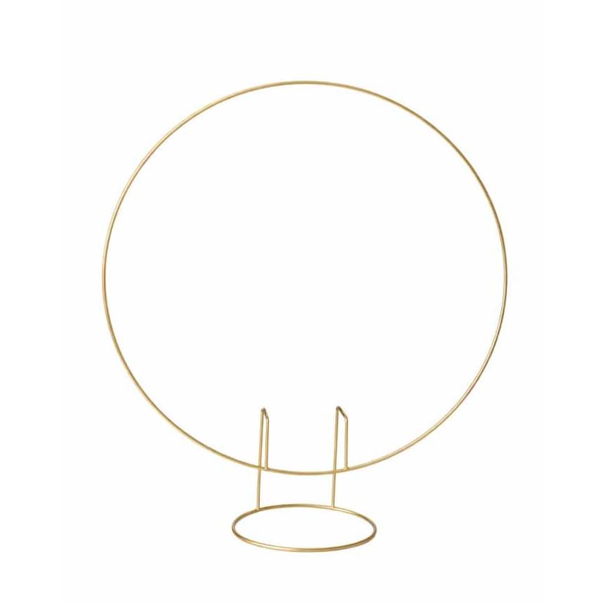 Mini Arco Painel Redondo Suporte para Decoração Festa Dourado 50x50cm