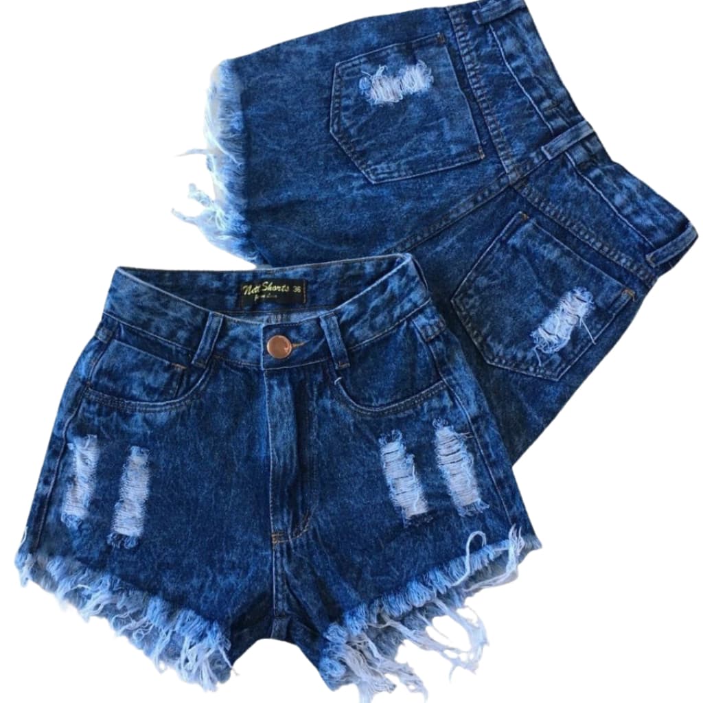 Short Jeans Feminino LEVANTA BUM BUM Cintura Alta Moda Verão 2026