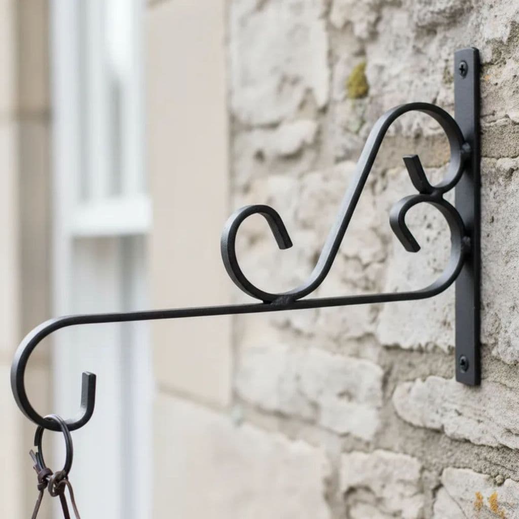 Suporte Ferro G20 Rústico Gancho ideal P/ Jardim Pendurar Plantas Flores Samambaia Xaxim Vasos