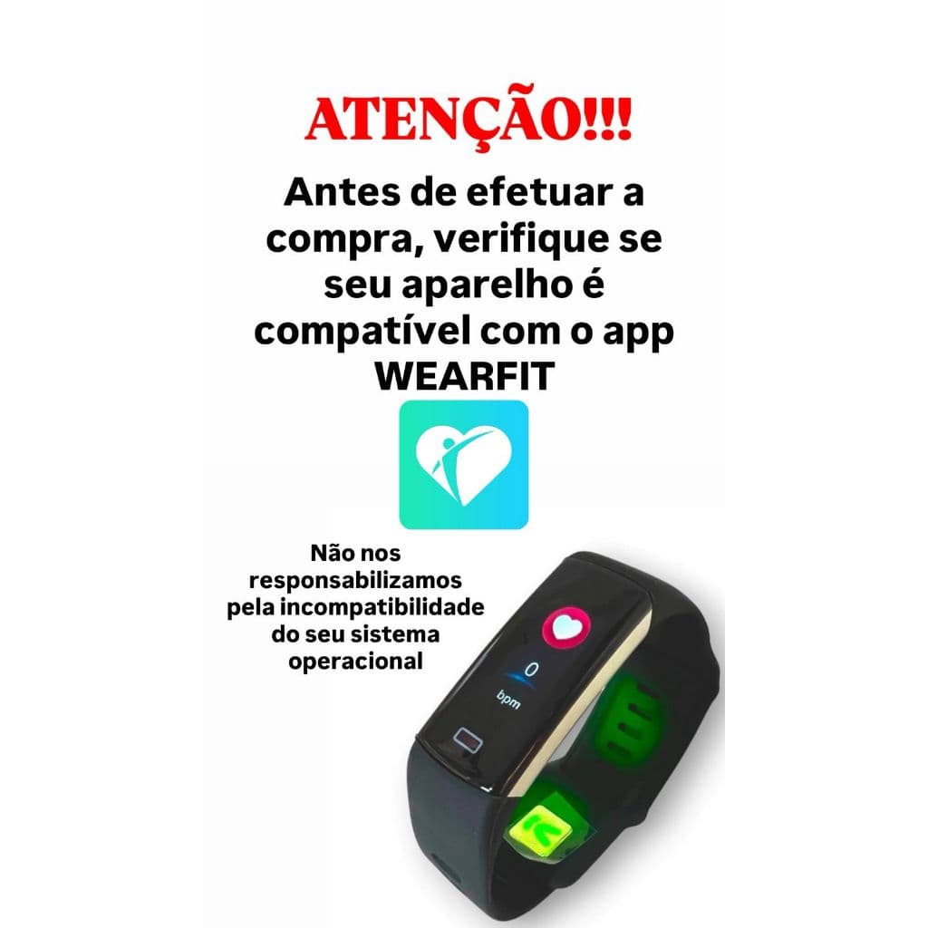 Relógio Smart Band Inteligente LED Frequência Cardíaca Esporte Unissex Digital