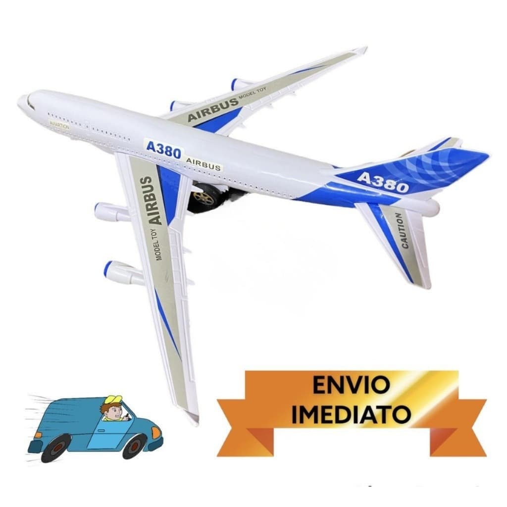 Avião Miniatura Brinquedo Fricção Airbus A380 Infantil Resistente Detalhado Para Presente Educativos