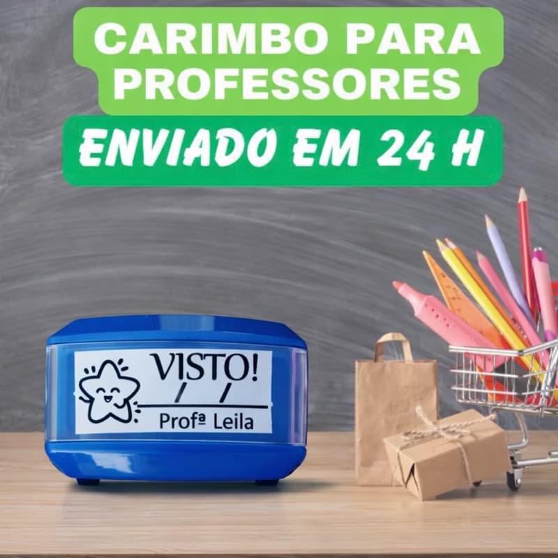 Carimbo 302 Nykon para Professores com IMAGEM (Produção e Envio 24 h)