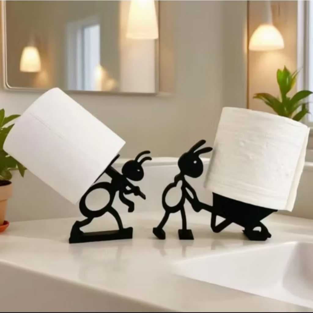 Suporte Para Banheiro Papel Higiênico Formigas - ENVIO IMEDIATO