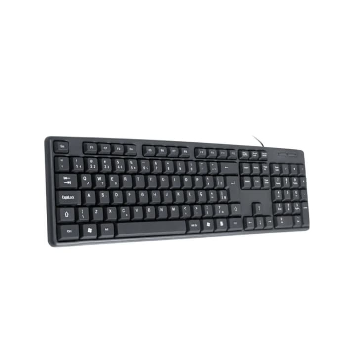 Teclado K-mex Kb-3728 Usb Com Fio Abnt2 Com Teclado Numérico Preto Português Brasil