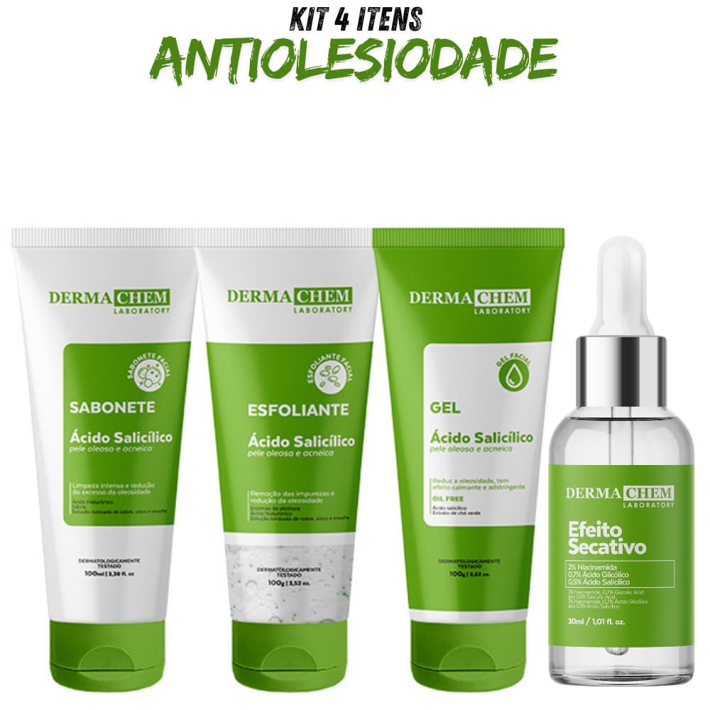 KIT ou a UNIDADE Skin Care Completo 4 Itens Anti Acne Cravos Espinhas Anti Oleosidade Secativo Ácido Salicílico